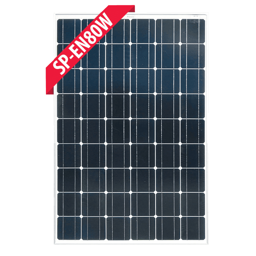 Enerdrive 80W Silver Frame Monocrystalline Fixed Solar Panel