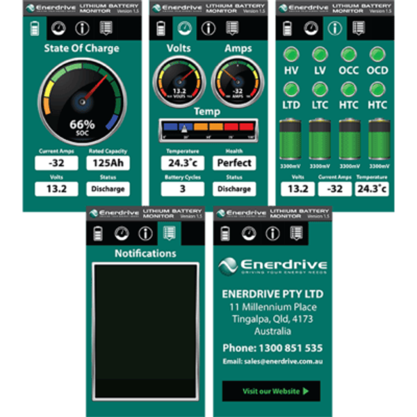 Enerdrive 12V 200Ah ePower B-TEC Slimline Lithium Battery