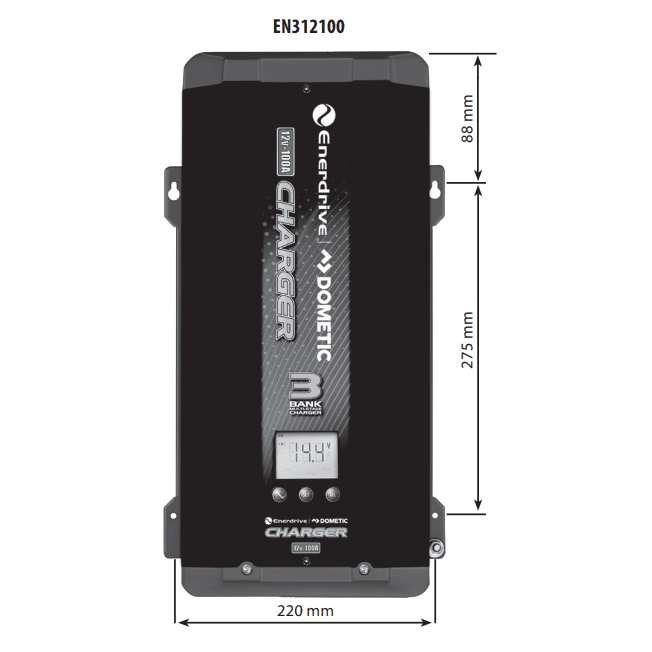 Enerdrive 12V 100A Multi-Bank ePower Battery Charger