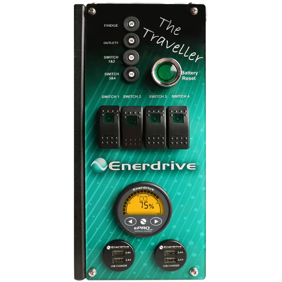 Enerdrive Left-hand 40AC 40DC + Simarine SCQ50 Traveller Canopy Power System