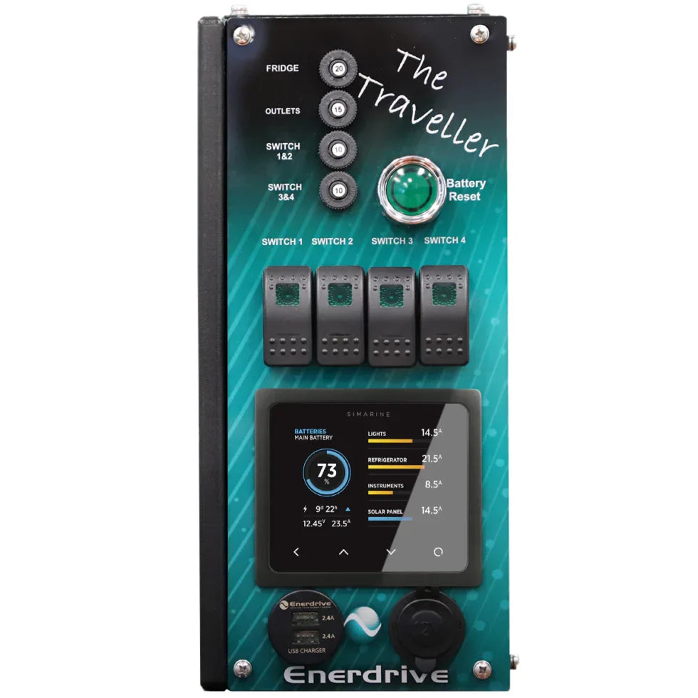 Enerdrive Left-hand 40AC 40DC + Simarine SCQ50 Traveller Canopy Power System