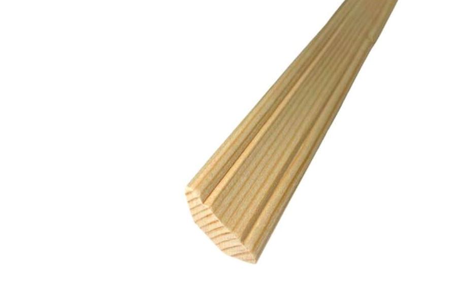 Pine Wood Scotia Beading 25x25 MM & 30x30 MM x 1 M & 2.4 M Length Smooth & Grooved Trim Moulding Strip