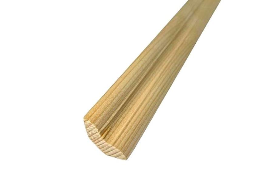 Pine Wood Scotia Beading 25x25 MM & 30x30 MM x 1 M & 2.4 M Length Smooth & Grooved Trim Moulding Strip