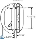 ESW General Impact Milgard Handle Set for Sliding Patio Door Product Information Page