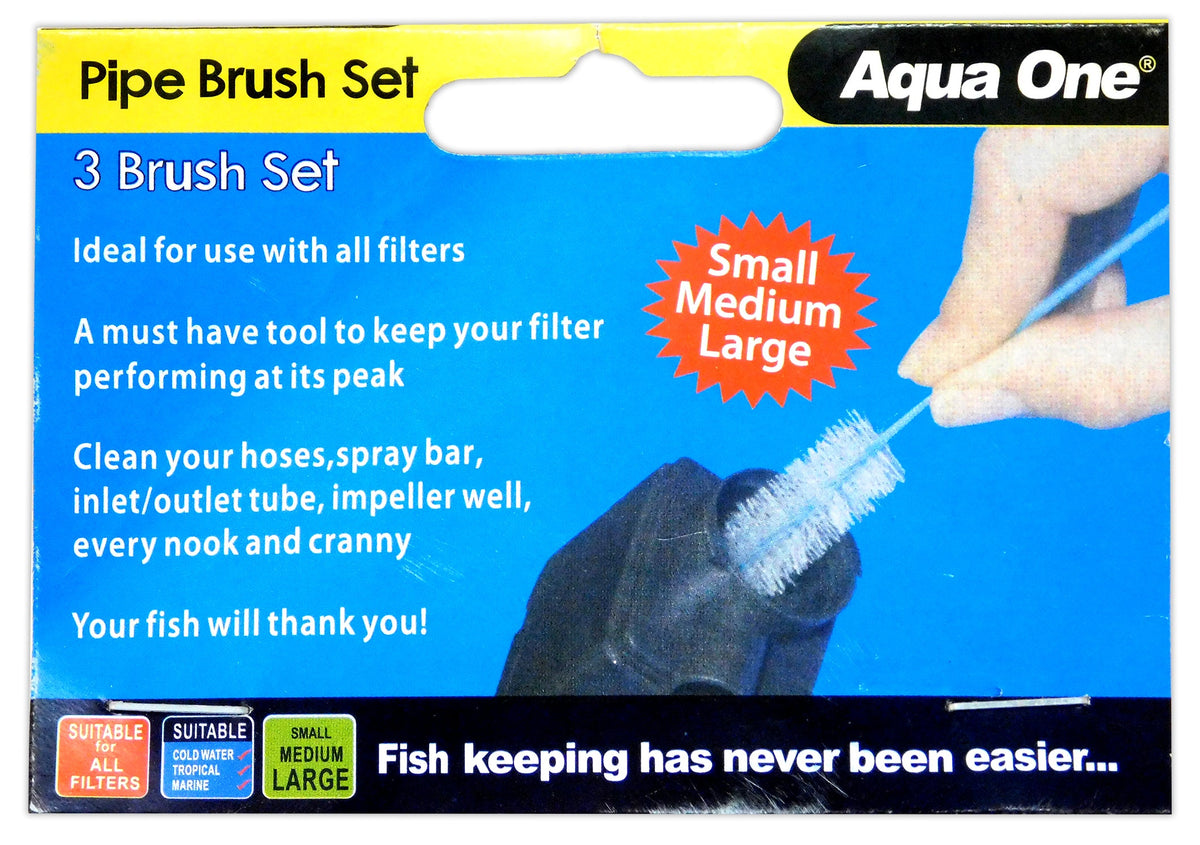 Aqua One Aquarium Pipe Cleaning Brushes Set of 3