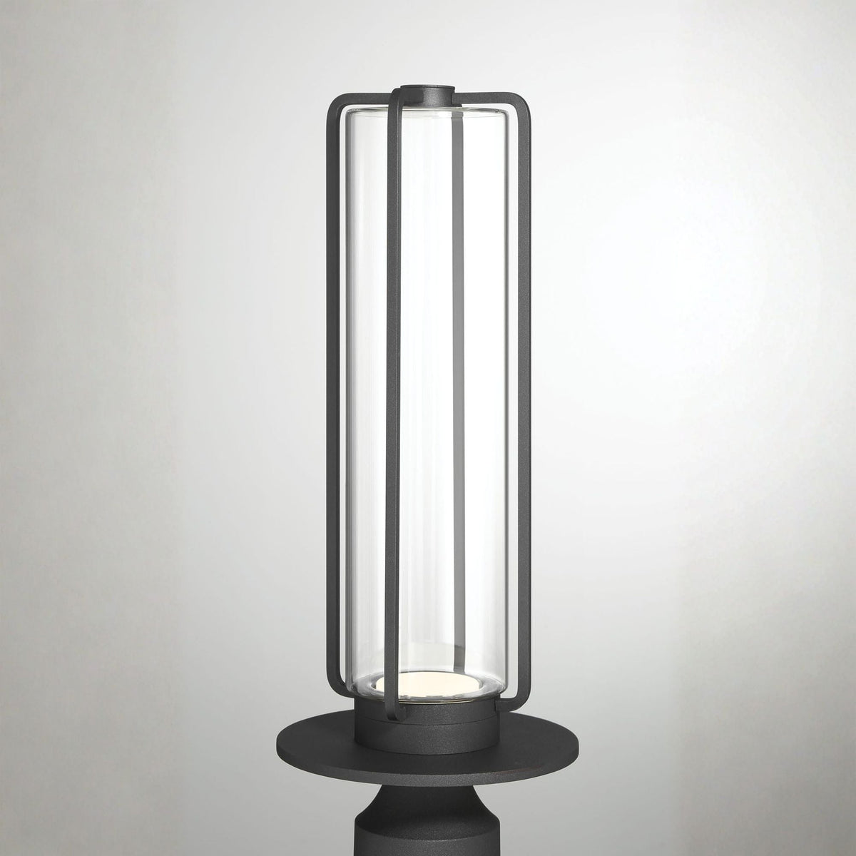 Eurofase Florin 16.25 in. Outdoor Post Light, Sand Black, Integrated LED