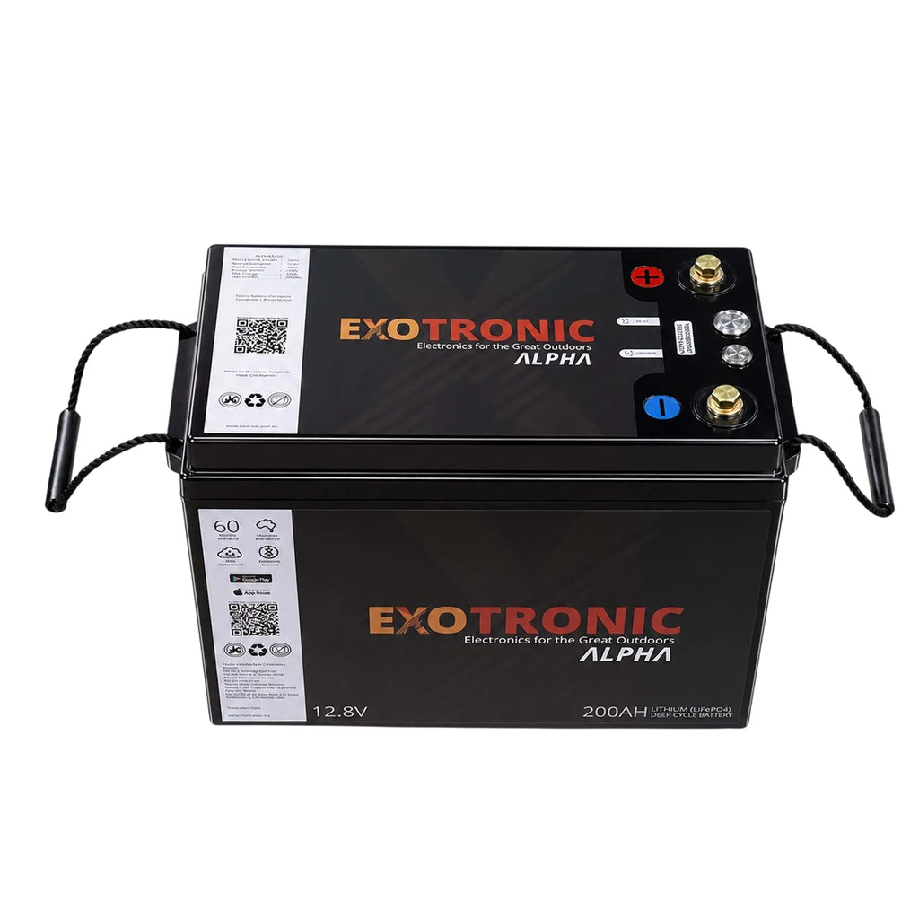 Exotronic 12V 200Ah Alpha IP67 Smart Bluetooth Lithium Battery