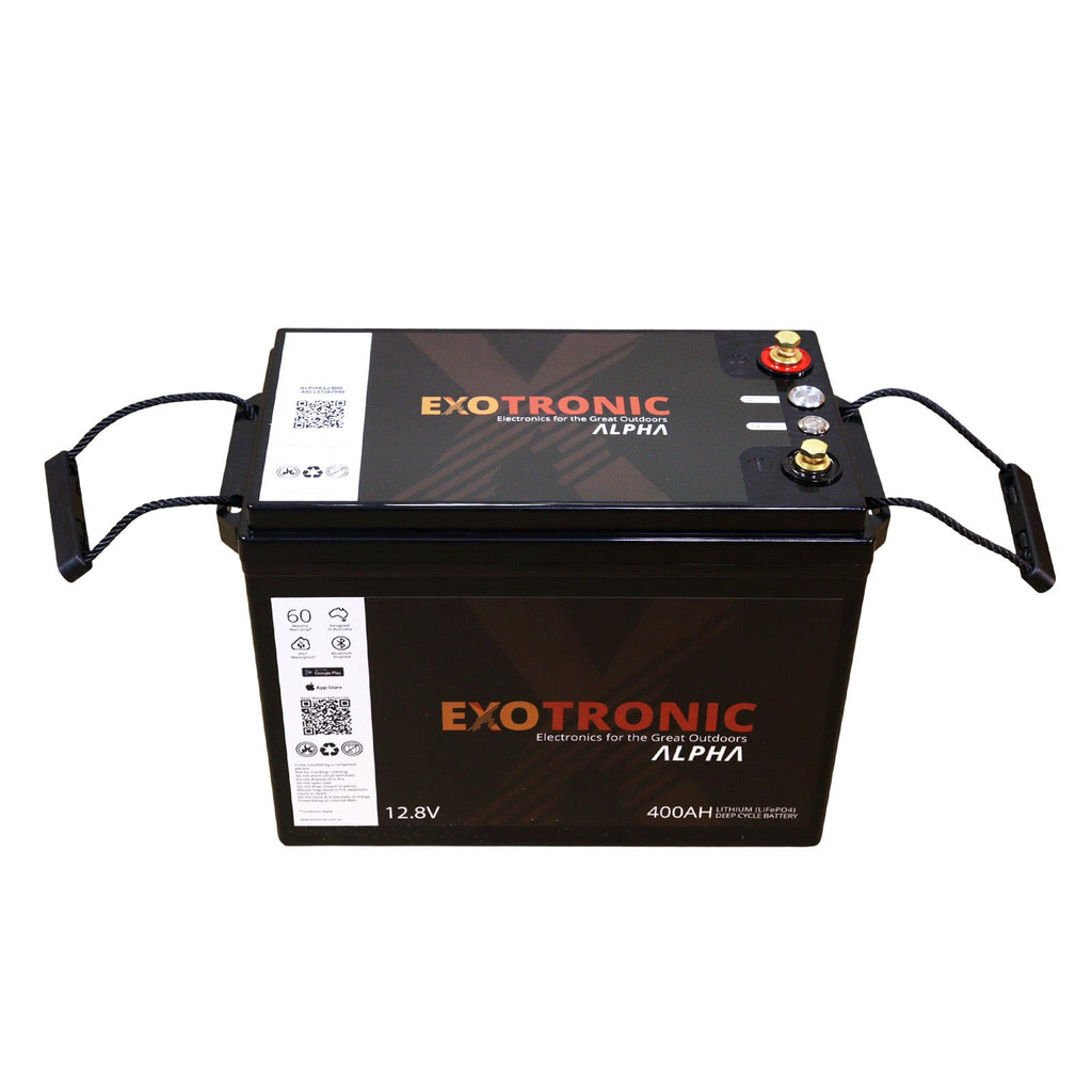 Twin Pack Exotronic 12V 400Ah Alpha IP67 Smart Bluetooth Lithium Battery