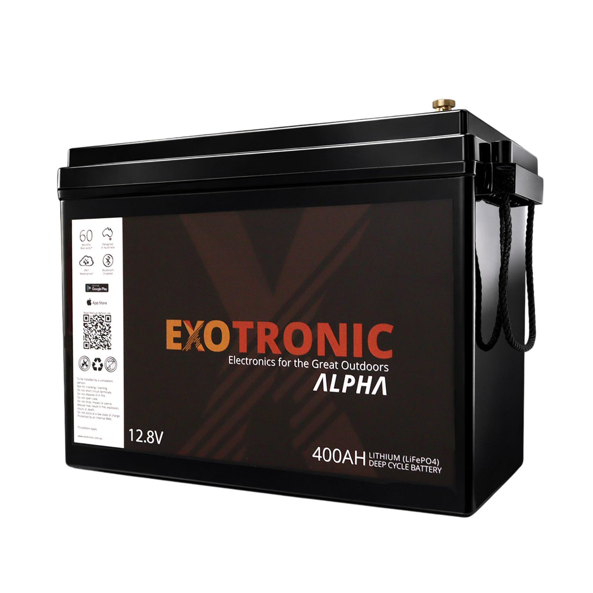 Twin Pack Exotronic 12V 400Ah Alpha IP67 Smart Bluetooth Lithium Battery