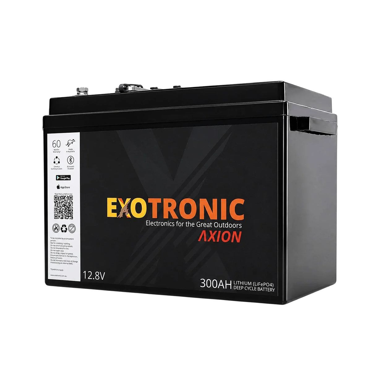 Exotronic 12V 300Ah Axion CANBus Bluetooth Lithium Battery | Marine Version