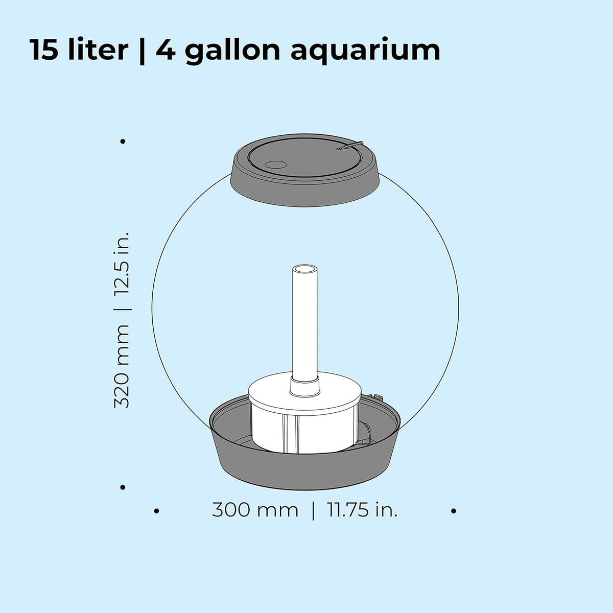 biOrb Classic 15 Acrylic Aquarium Silver