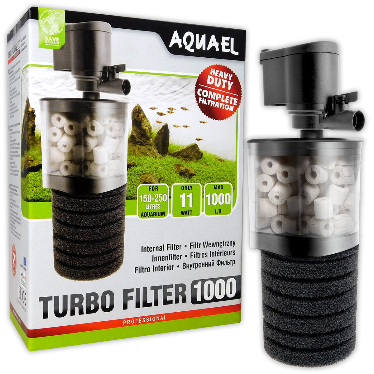 Aquael Turbo Filter 1000 - Quiet Double Filtration