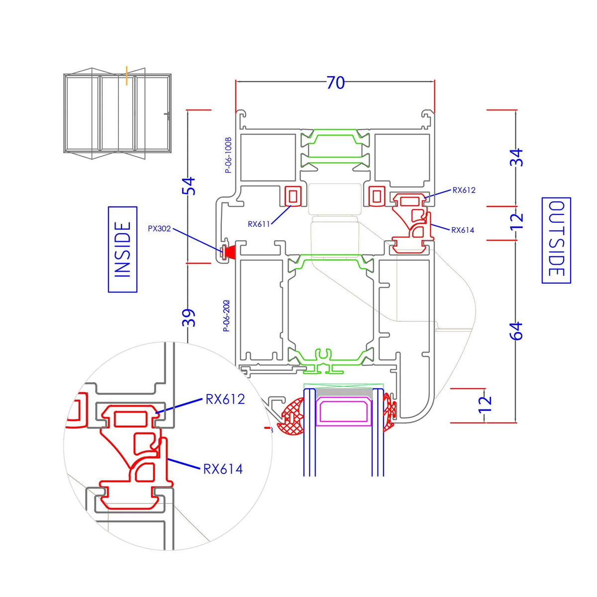 AluK-Compatible Bifold Door Gasket