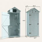 ROWAN Weatherproof Garden Storage Shed with Shelves & Roof