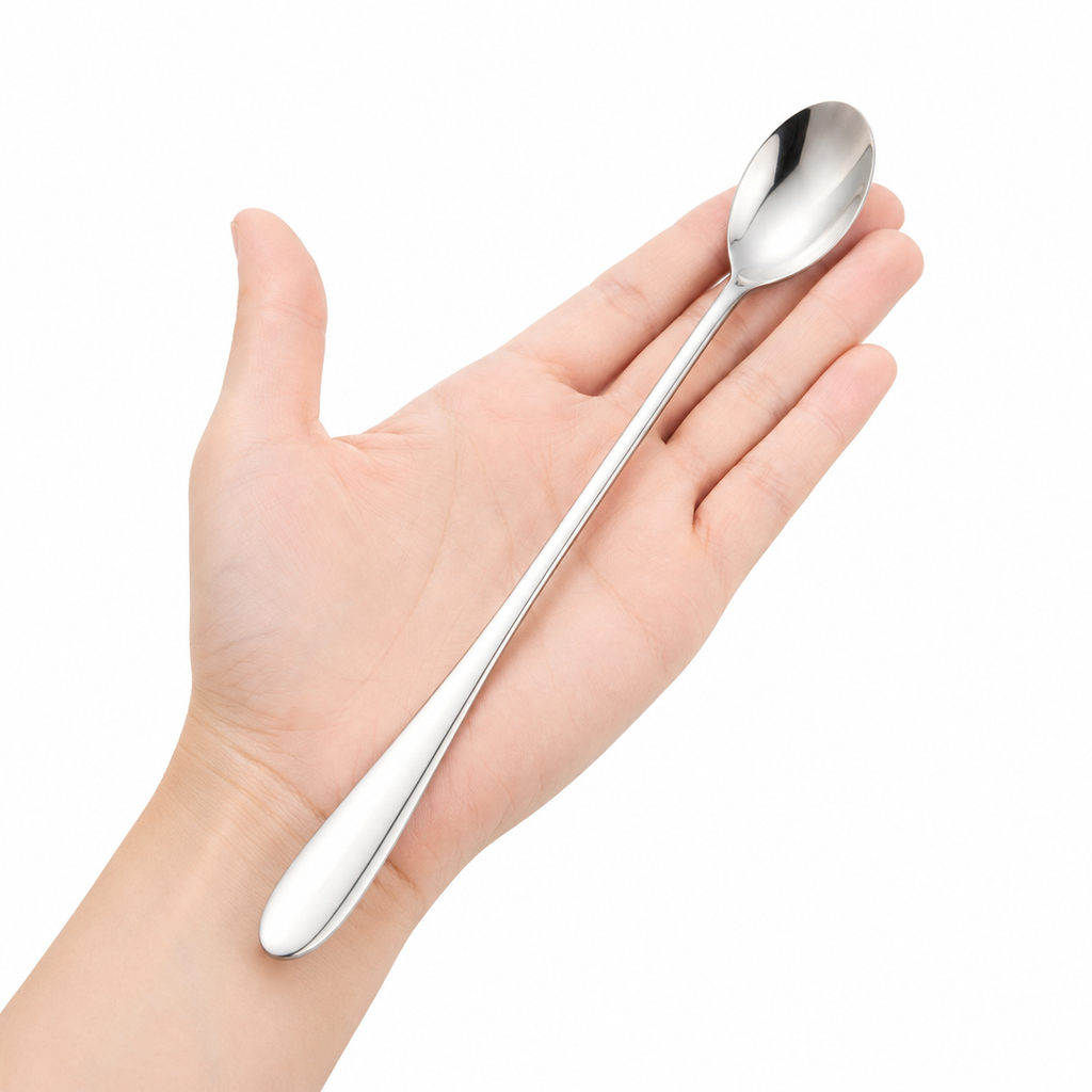 12PK Long Handle Stainless Steel Spoons 20cm Coffee Tea Dessert Latte Spoons