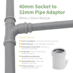 Kayflow 40mm Push-Fit Waste Water Parts