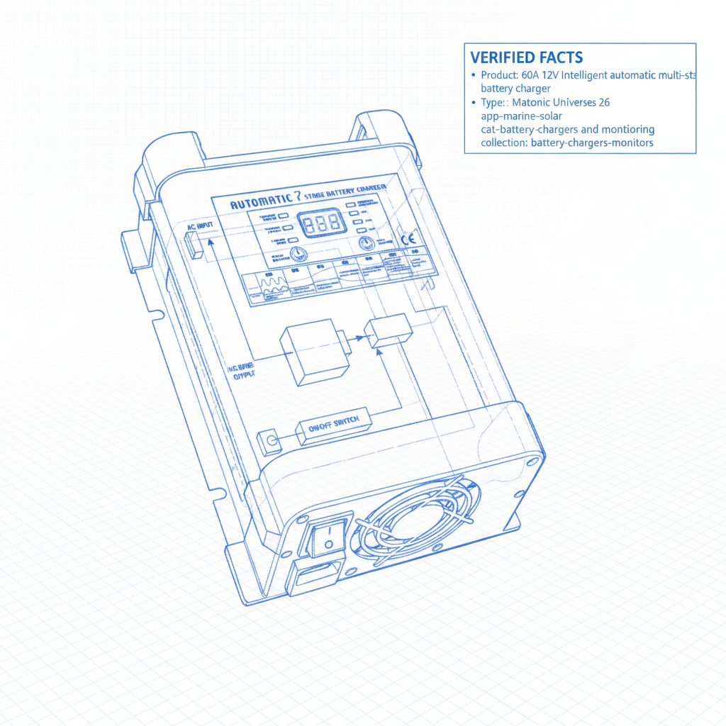 60A 12V Intelligent automatic multi-stage mains battery charger
