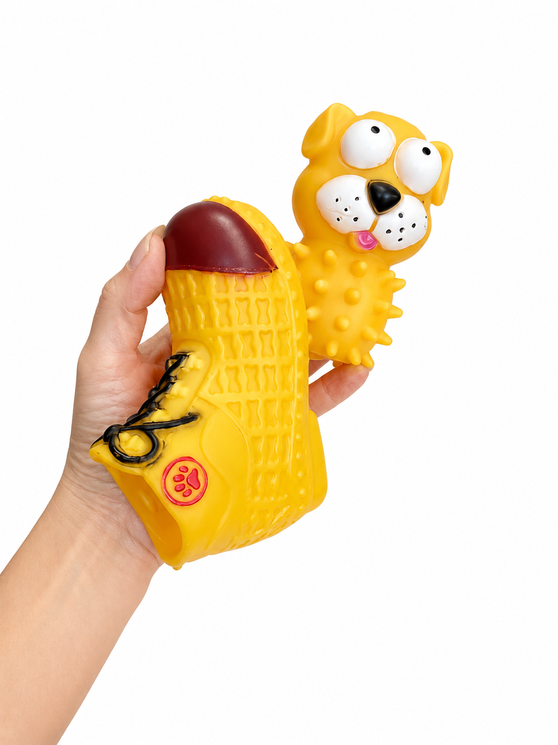 6PCS Dog Squeaky Toys Puppy Chew Pet Teeth Cleaning Toy Durable Rubber Dogs