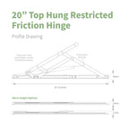 Securistyle Restricted Window Friction Hinge (Top Hung)