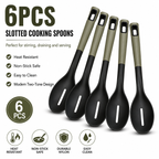 6PCS Slotted Cooking Spoon Set Nylon Kitchen Utensils Non Stick Heat Resistant