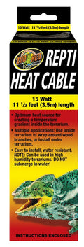 ZooMed Repti 11.5' 15W Heat Cable, 6.5' Cold Lead