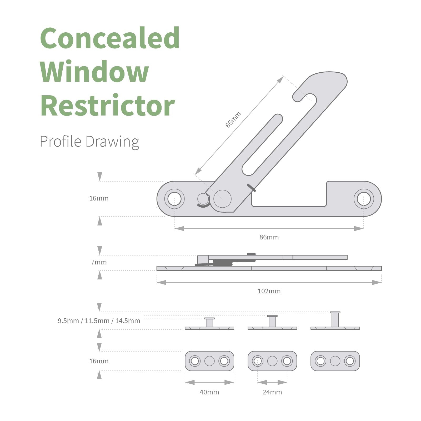 Universal Concealed Window Restrictor Kit