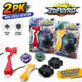 2PK Kids Spinning Top Battle Toy Set with Launcher High Speed Gyro Random Colour