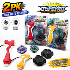 2PK Kids Spinning Top Battle Toy Set with Launcher High Speed Gyro Random Colour