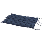 59"x38" Tufted Bench Cushion for Outdoor 3-Seater Furniture, Dark Blue