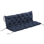 59"x38" Tufted Bench Cushion for Outdoor 3-Seater Furniture, Dark Blue
