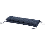 59"x38" Tufted Bench Cushion for Outdoor 3-Seater Furniture, Dark Blue