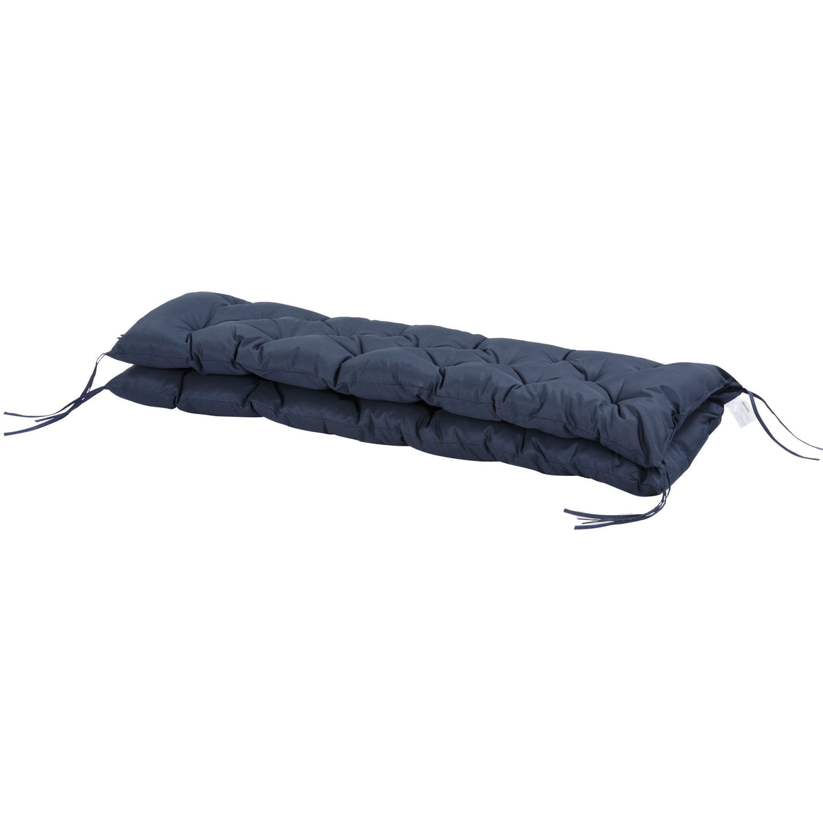59"x38" Tufted Bench Cushion for Outdoor 3-Seater Furniture, Dark Blue