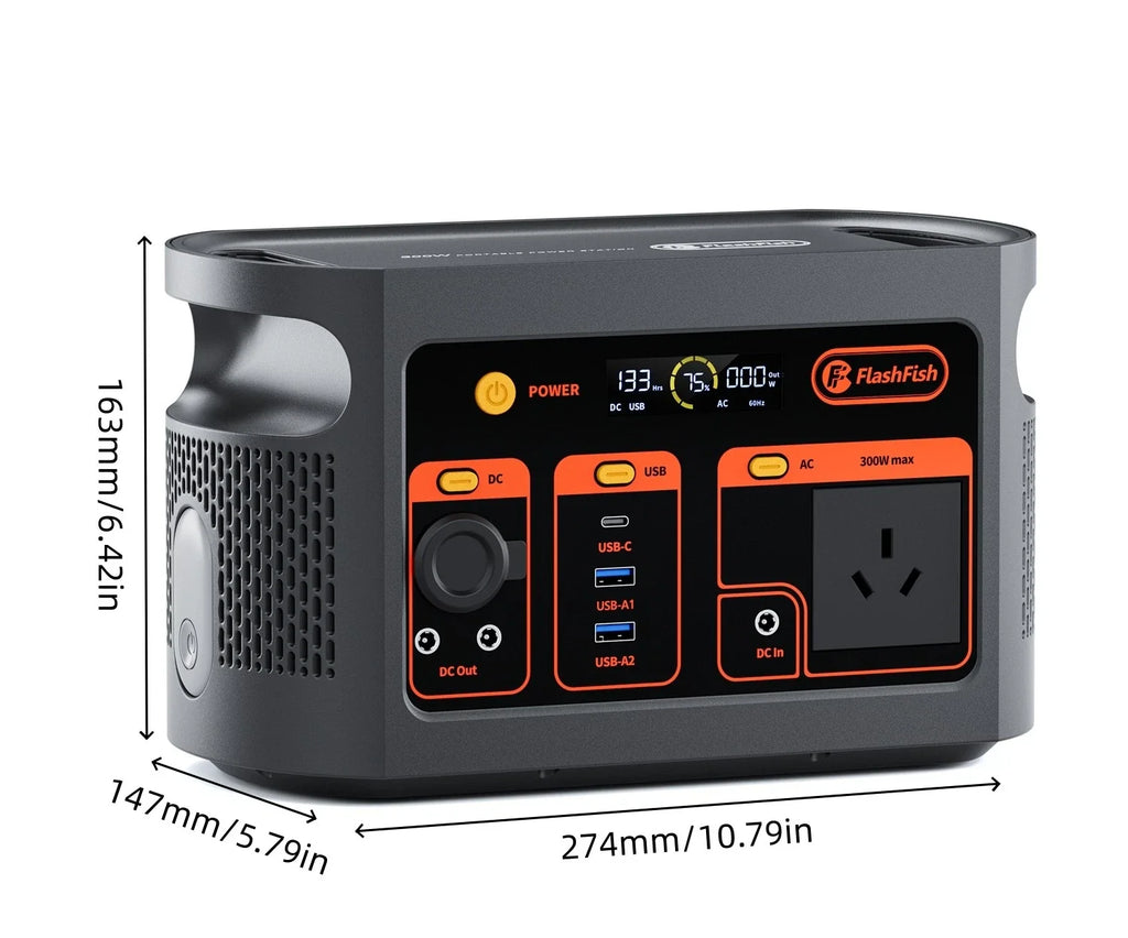 FlashFish E103 300W Portable Power Station 179.2Wh LiFePO4 – AU