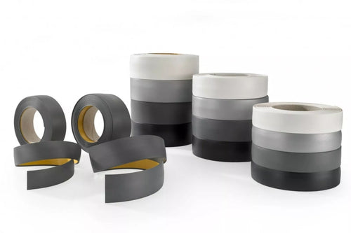 5m Length – Self-Adhesive PVC Cover Strip Flat Bar Black White Anthracite Plastic Roll