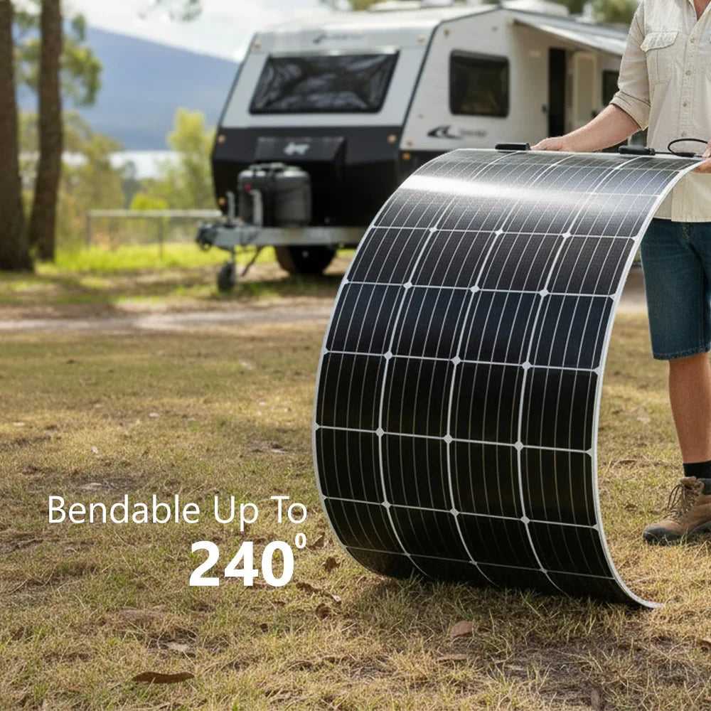 Sunman 9V 85W eArc Flexible Solar Panel | Junction Box Underneath w/ VGK