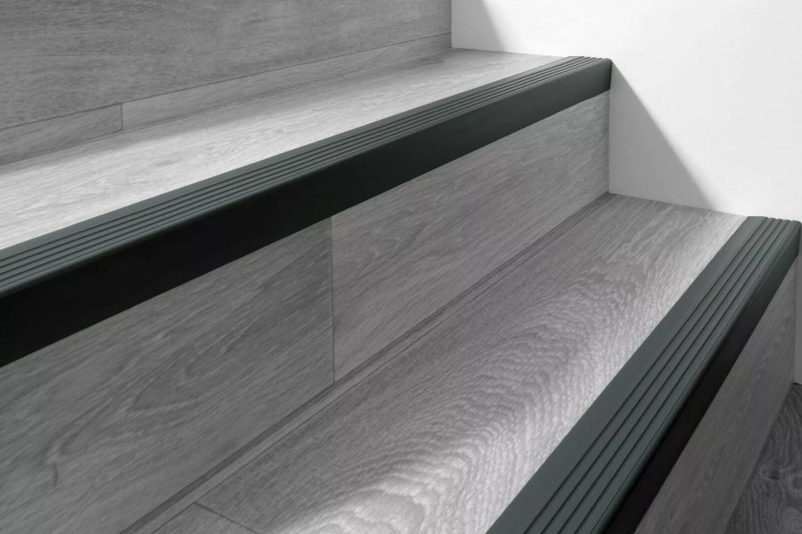 Non Slip PVC Rubber Stair Nosing 52 MM x 40 MM x 1.18 M Length RGPT
