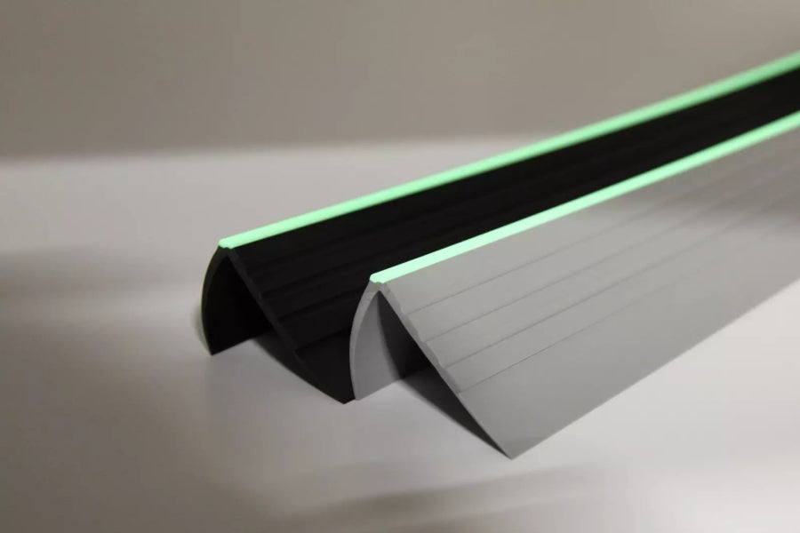 Non Slip PVC Stair Nosing Rubber with Glow Strip 40 MM x 40 MM x 1.18 M Length RDFL