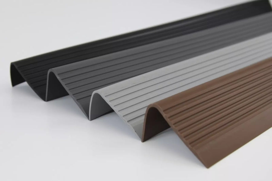 Non Slip PVC Rubber Stair Nosing 70 MM x 40 MM x 1.18 M Length RGPD