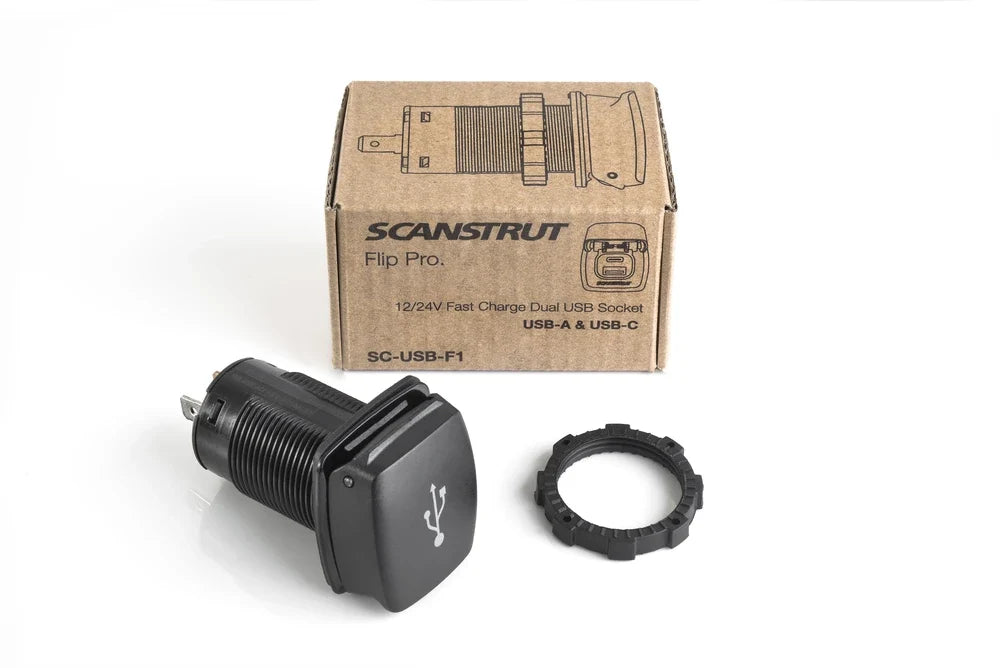 Scanstrut Flip Pro Fast Charge USB-A & USB-C Socket