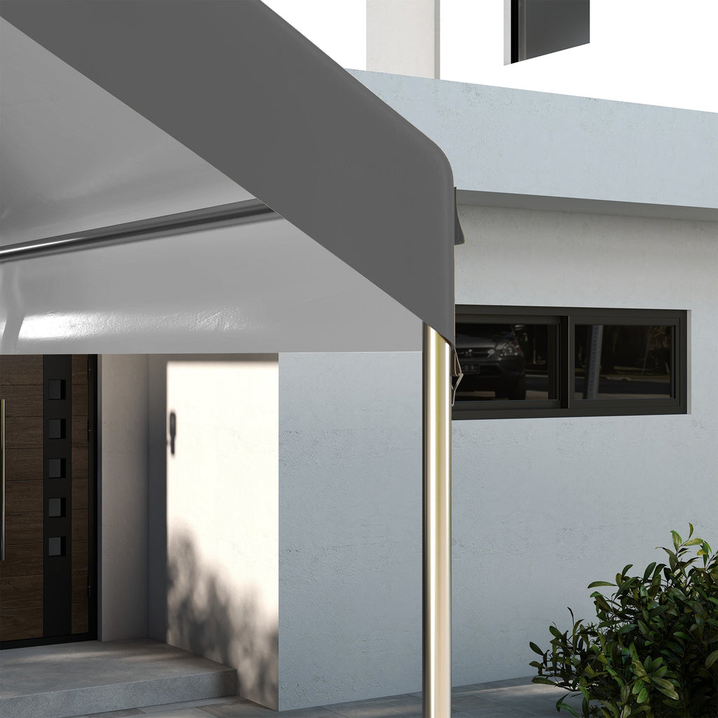 10' x 20' Carport Replacement Canopy with Bungee Cords, Dark Grey