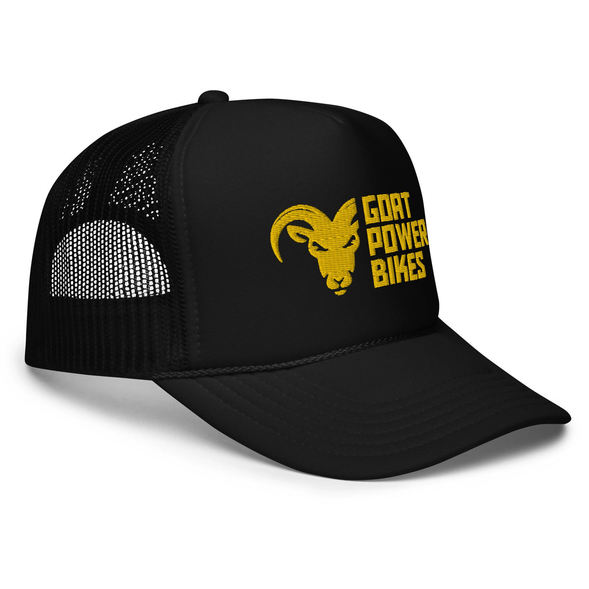 Foam Trucker Hat with Gold Embroidery