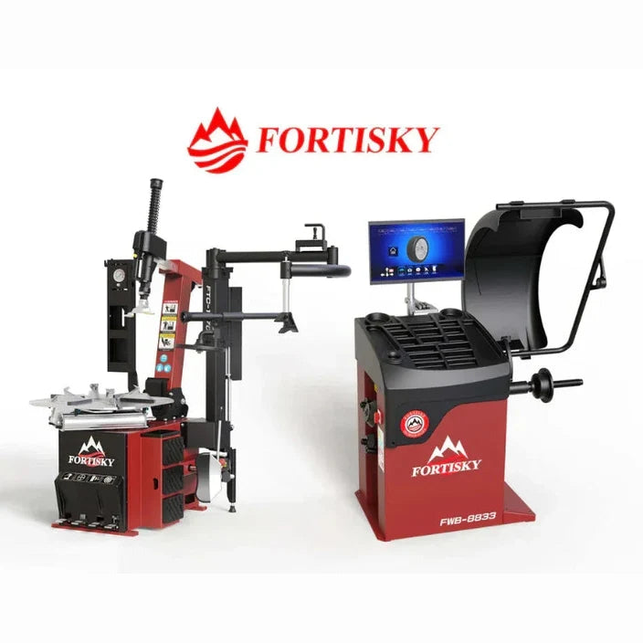 Fortisky 1670-8833 Tilt Back Tire Changer & Dynamic Screen Wheel Balancer Combo