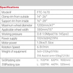 Fortisky FTC-1670 Tilt Back Tire Changer