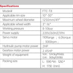 Fortisky FTC-T8 Leverless Center Post Tire Changer - Fully Automatic