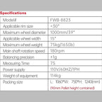 Fortisky FWB-8823 2D Car Wheel Balancer Self-Calibration w/Laser Light