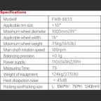 Fortisky FWB-8833 3D Wave Radar Wheel Balancer Dynamic Display Screen w/ Laser Light