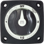 Blue Sea 300A Black Mini m-Series 4 Position (OFF/1/2/1+2) Battery Selector Switch