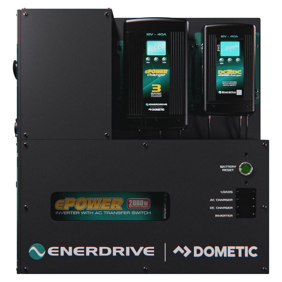 Enerdrive Left-hand 40AC 40DC 2000X + Simarine Battery Monitor Adventurer Canopy Power System