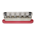 Exotronic 600A Red 6x M10 Stud Busbar with Cover