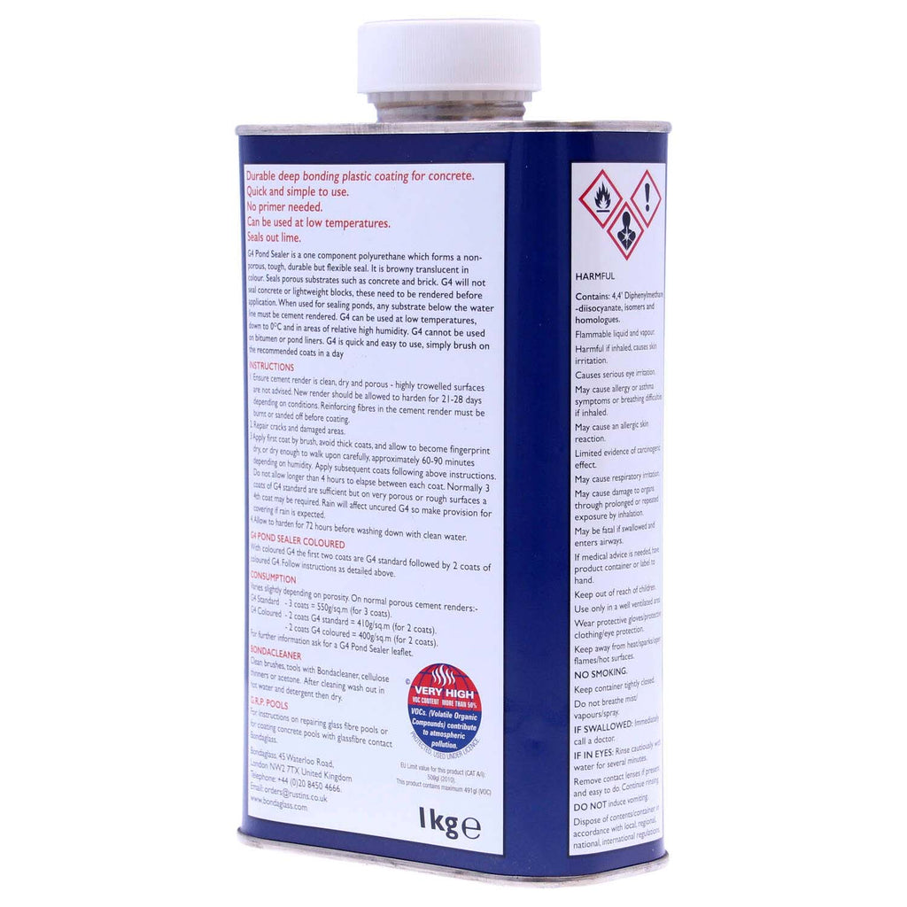 G4 Black Pond Paint/Sealant 1kg - Waterproof Bond